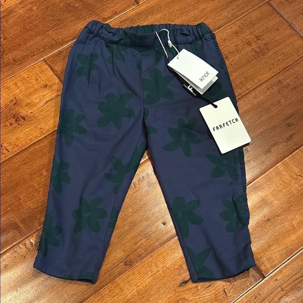 NWT FARFETCH Knot Kids Floral Pants Size 18m